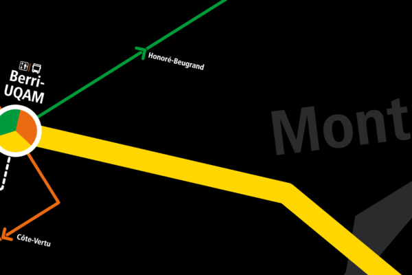 Montréal Subway yellow line, detail