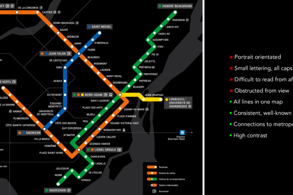 Montréal Subway map pros & cons