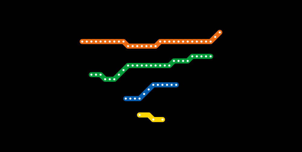 Montréal Subway line diagrams